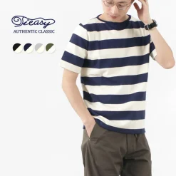 TIEASY / HDCS Boat neck S/S wide stripe basque shirt