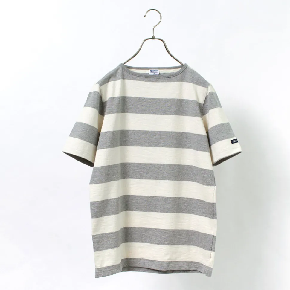 TIEASY / HDCS Boat neck S/S wide stripe basque shirt