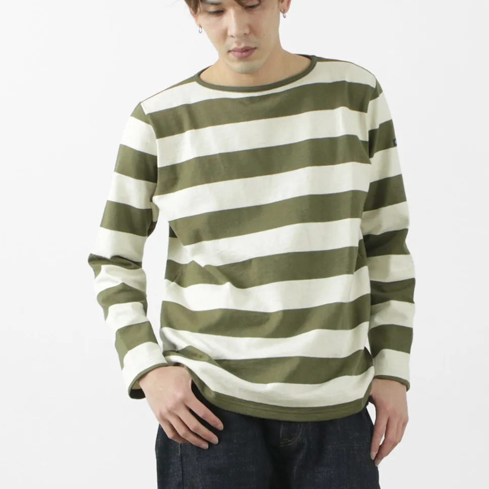 TIEASY / HDCS Boat neck wide stripe basque shirt