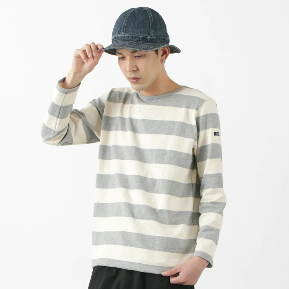 TIEASY / HDCS Boat neck wide stripe basque shirt