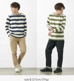 TIEASY / HDCS Boat neck wide stripe basque shirt