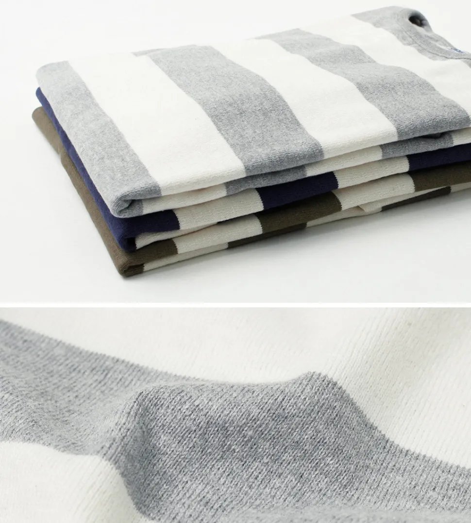 TIEASY / HDCS Boat neck wide stripe basque shirt