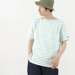 TIEASY / HDCS Boatneck Short Sleeve Striped Basque Shirt