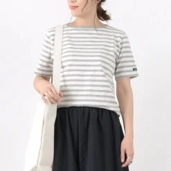 TIEASY / HDCS Boatneck Short Sleeve Striped Basque Shirt