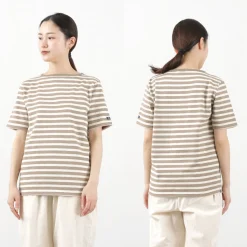 TIEASY / HDCS Boatneck Short Sleeve Striped Basque Shirt