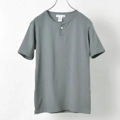 TIEASY / Summer Knits Henley Short Sleeve T-shirt