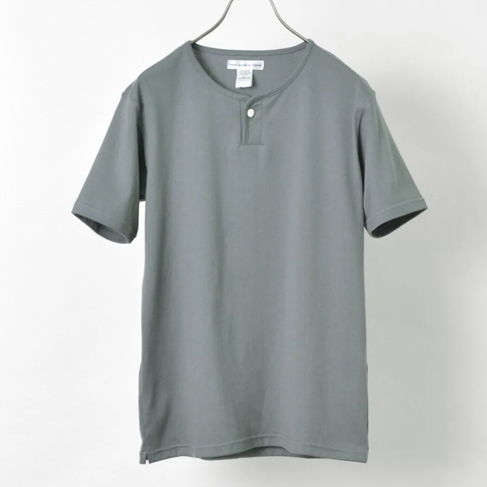 TIEASY / Summer Knits Henley Short Sleeve T-shirt