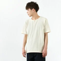 TIEASY / Summer Knits Henley Short Sleeve T-shirt