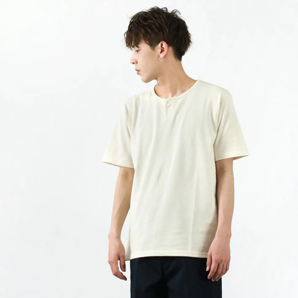 TIEASY / Summer Knits Henley Short Sleeve T-shirt