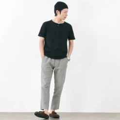 TIEASY / Summer Knits Henley Short Sleeve T-shirt