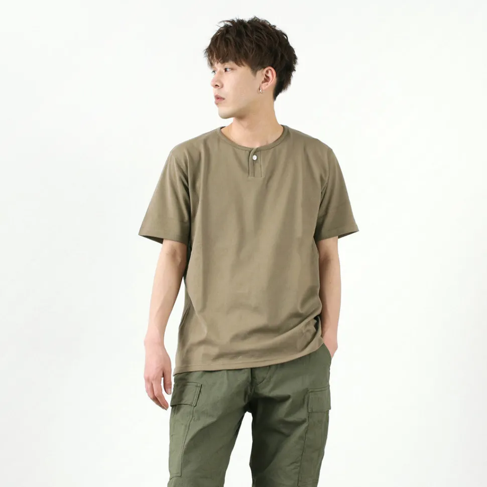 TIEASY / Summer Knits Henley Short Sleeve T-shirt