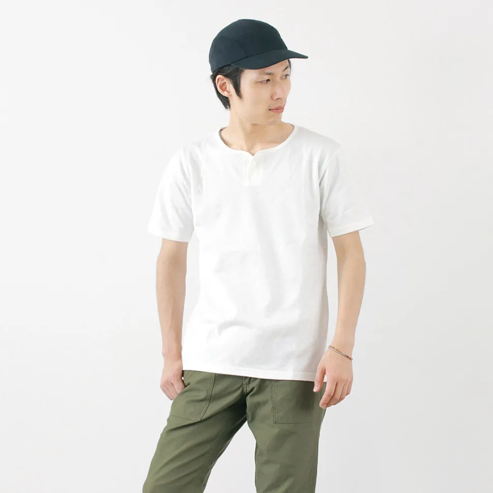 TIEASY / Summer Knits Henley Short Sleeve T-shirt