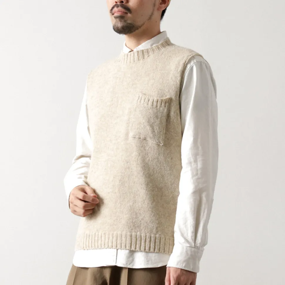 TOM SIMPSON / Crew Neck Pocket Knit Vest