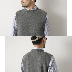 TOM SIMPSON / Crew Neck Pocket Knit Vest