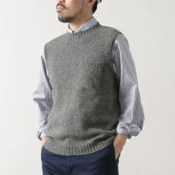 TOM SIMPSON / Crew Neck Pocket Knit Vest