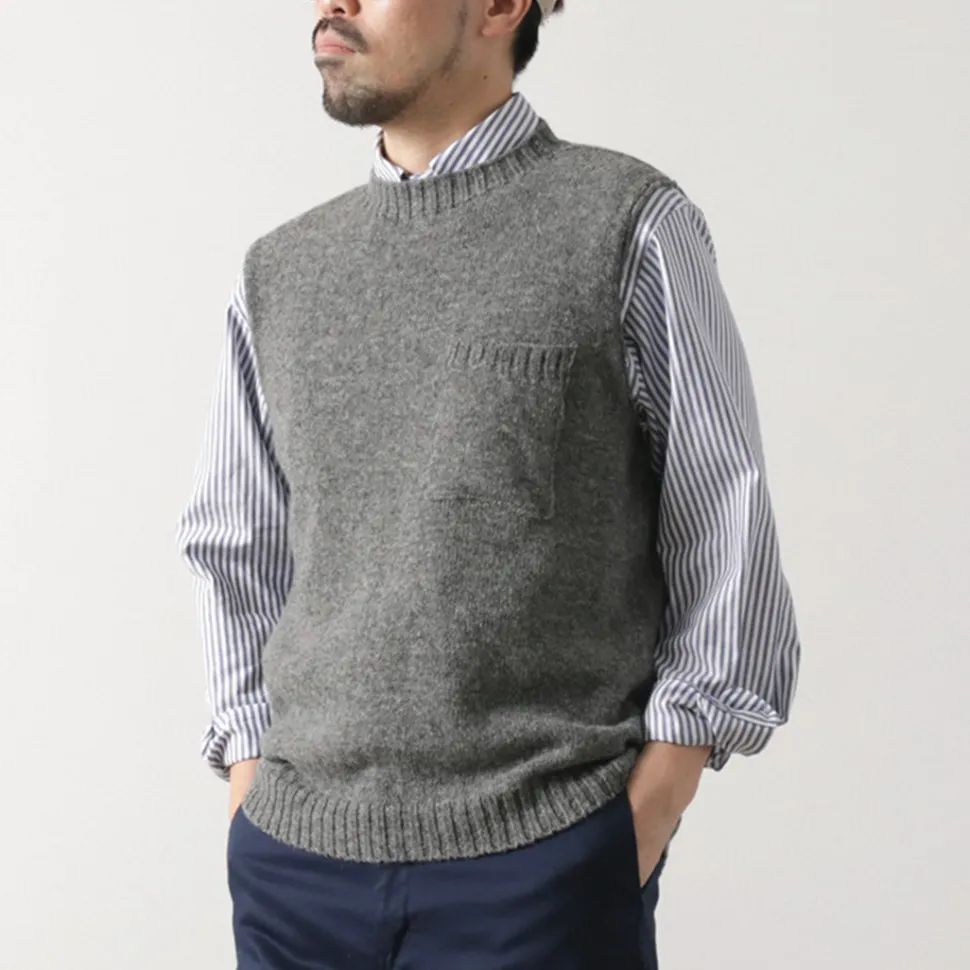 TOM SIMPSON / Crew Neck Pocket Knit Vest