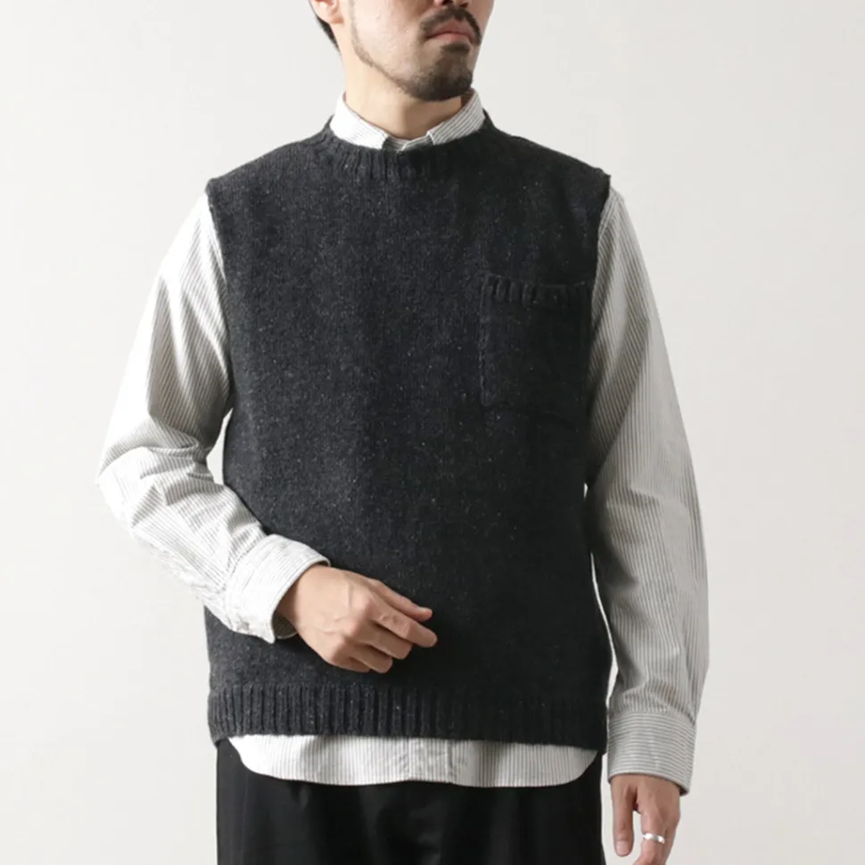 TOM SIMPSON / Crew Neck Pocket Knit Vest