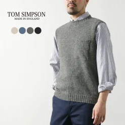 TOM SIMPSON / Crew Neck Pocket Knit Vest