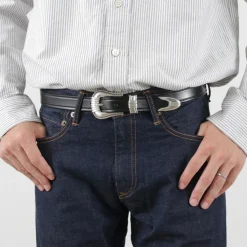 TORY LEATHER / 3 Piece Silver Buckle Belt