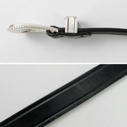 TORY LEATHER / 3 Piece Silver Buckle Belt