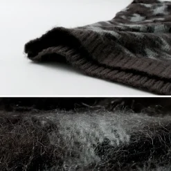 TOWN CRAFT / Shaggy Vintage Pattern Zipped Vest