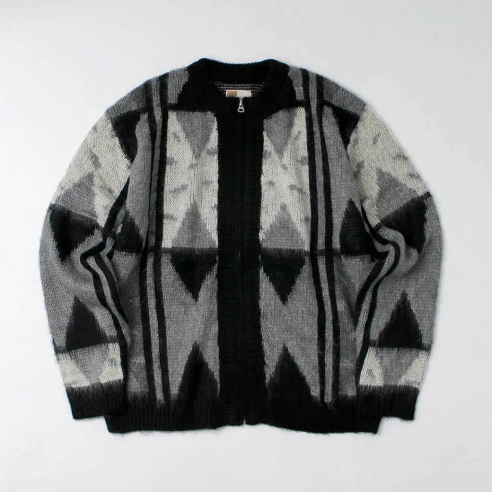 TOWN CRAFT / Vintage Jacquard Zip Cardigan