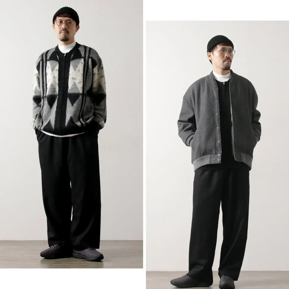 TOWN CRAFT / Vintage Jacquard Zip Cardigan