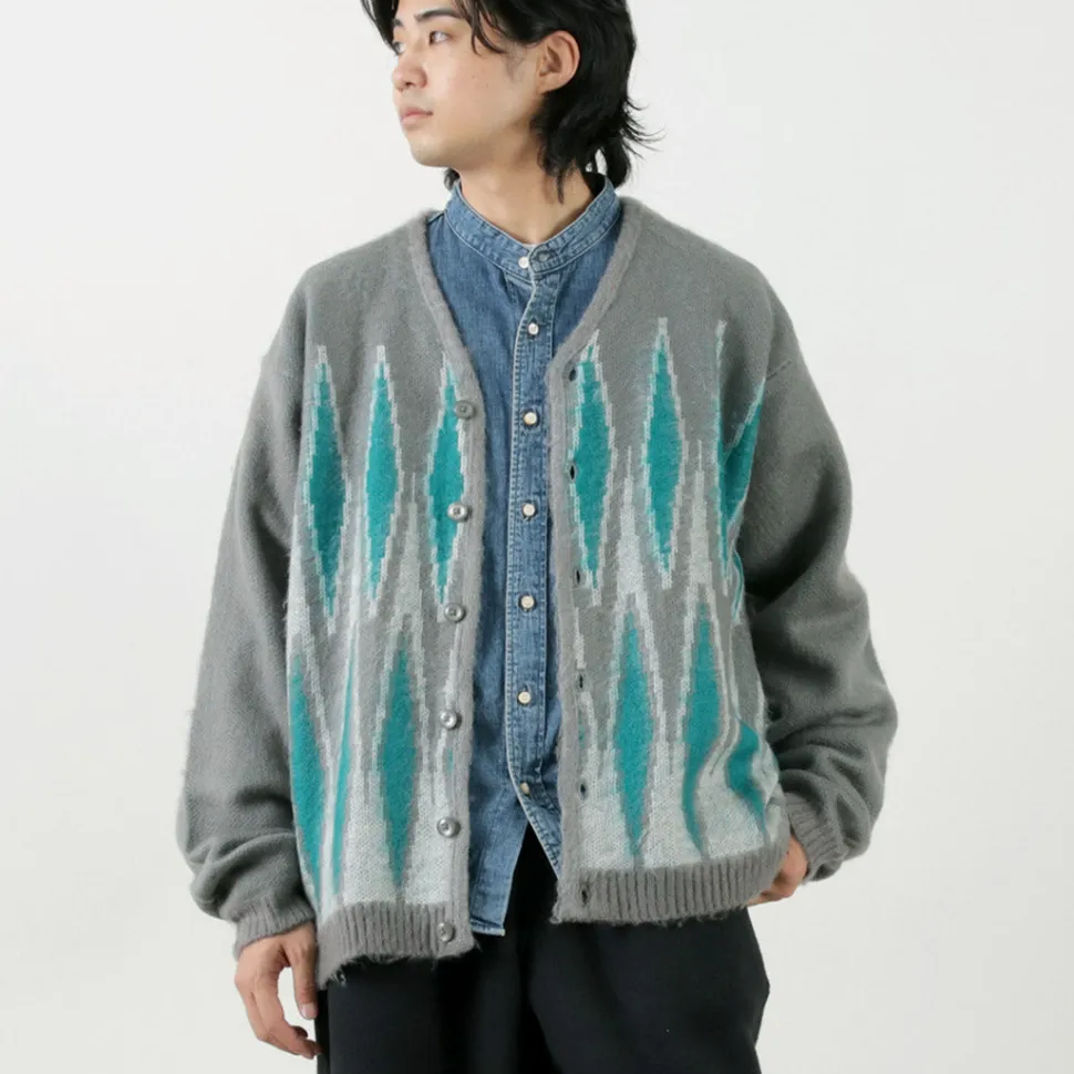 TOWN CRAFT / Vintage Pattern Shaggy Cardigan