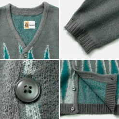 TOWN CRAFT / Vintage Pattern Shaggy Cardigan