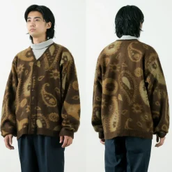 TOWN CRAFT / Vintage Pattern Shaggy Cardigan