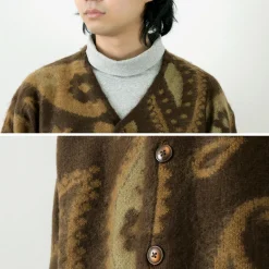 TOWN CRAFT / Vintage Pattern Shaggy Cardigan