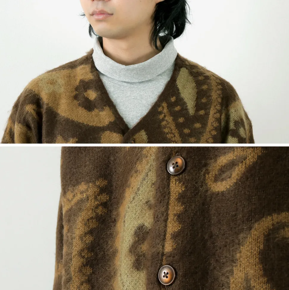TOWN CRAFT / Vintage Pattern Shaggy Cardigan