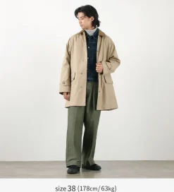 TRADITIONAL WEATHERWEAR / High Density Fabric Corduroy Collar Coat