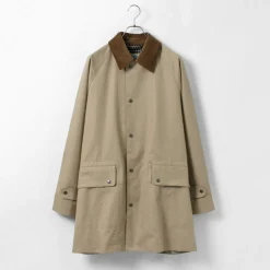 TRADITIONAL WEATHERWEAR / High Density Fabric Corduroy Collar Coat
