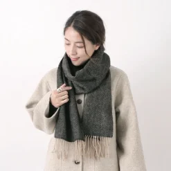 TWEED MILL / Lamb Wool Scarf Herringbone