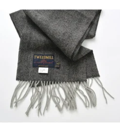 TWEED MILL / Lamb Wool Scarf Herringbone
