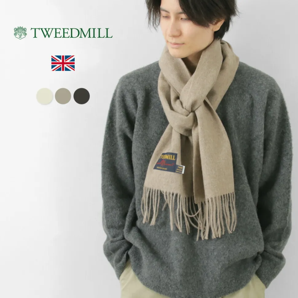 TWEED MILL / Lamb Wool Scarf Solid