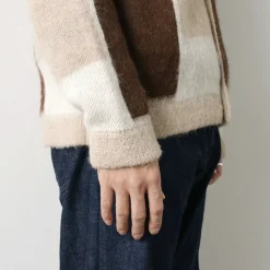 UNDYED / Jacquard Blush Cardigan Andaid Superfine Peruvian Alpaca