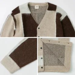 UNDYED / Jacquard Blush Cardigan Andaid Superfine Peruvian Alpaca