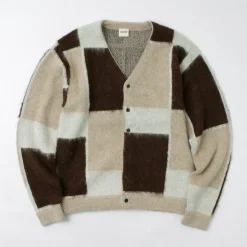 UNDYED / Jacquard Blush Cardigan Andaid Superfine Peruvian Alpaca