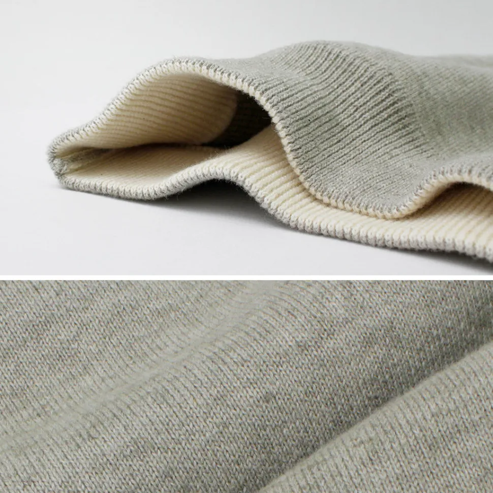 UNDYED / Knit Double Face Trim Crew Colored Organic Cotton