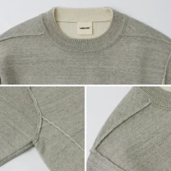 UNDYED / Knit Double Face Trim Crew Colored Organic Cotton