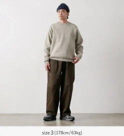 UNDYED / Knit Double Face Trim Crew Colored Organic Cotton