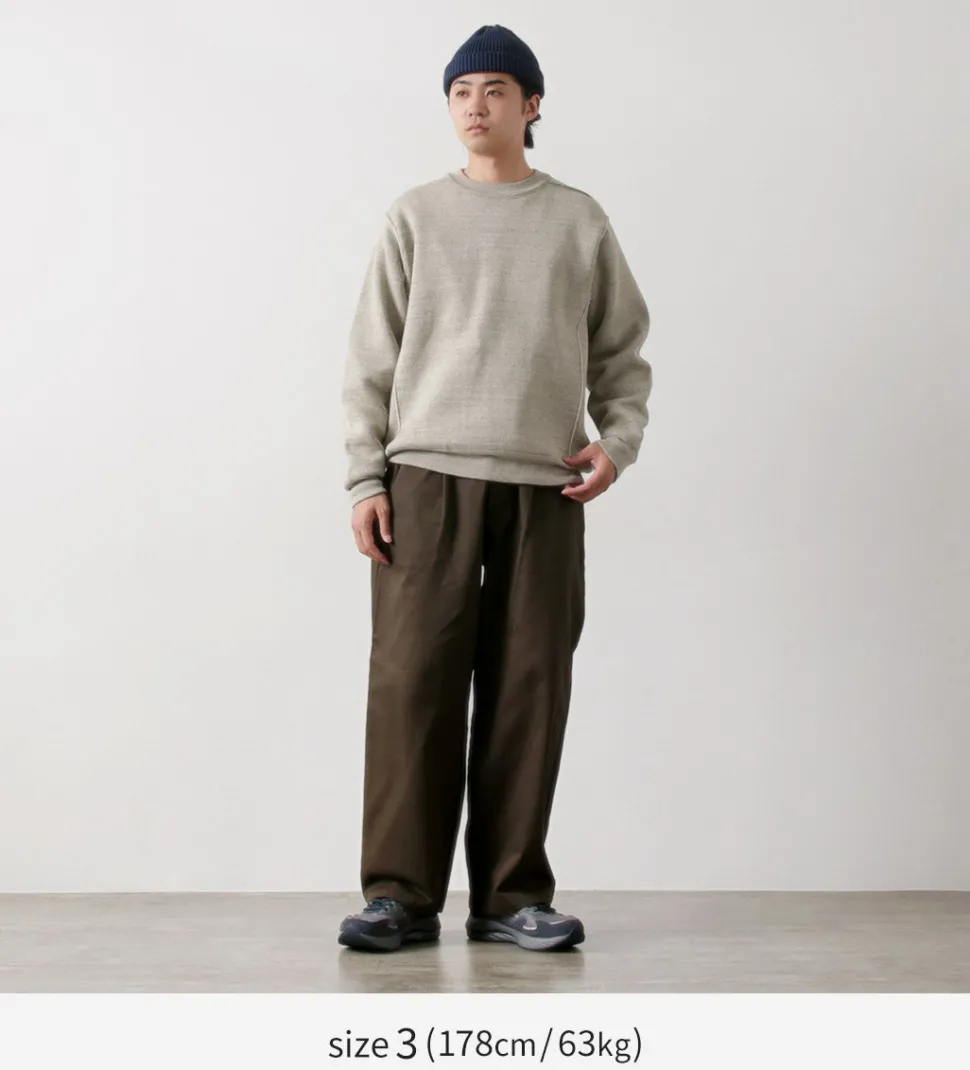 UNDYED / Knit Double Face Trim Crew Colored Organic Cotton