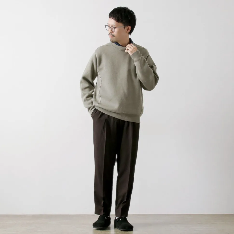 UNDYED / Knit Double Face Trim Crew Colored Organic Cotton