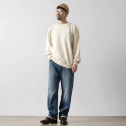 UNDYED / Lined Crew Neck Sweatshirt Colored Organic Cotton