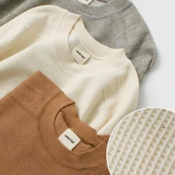 UNDYED / Waffle Sweatshirt Colored Organic Cotton