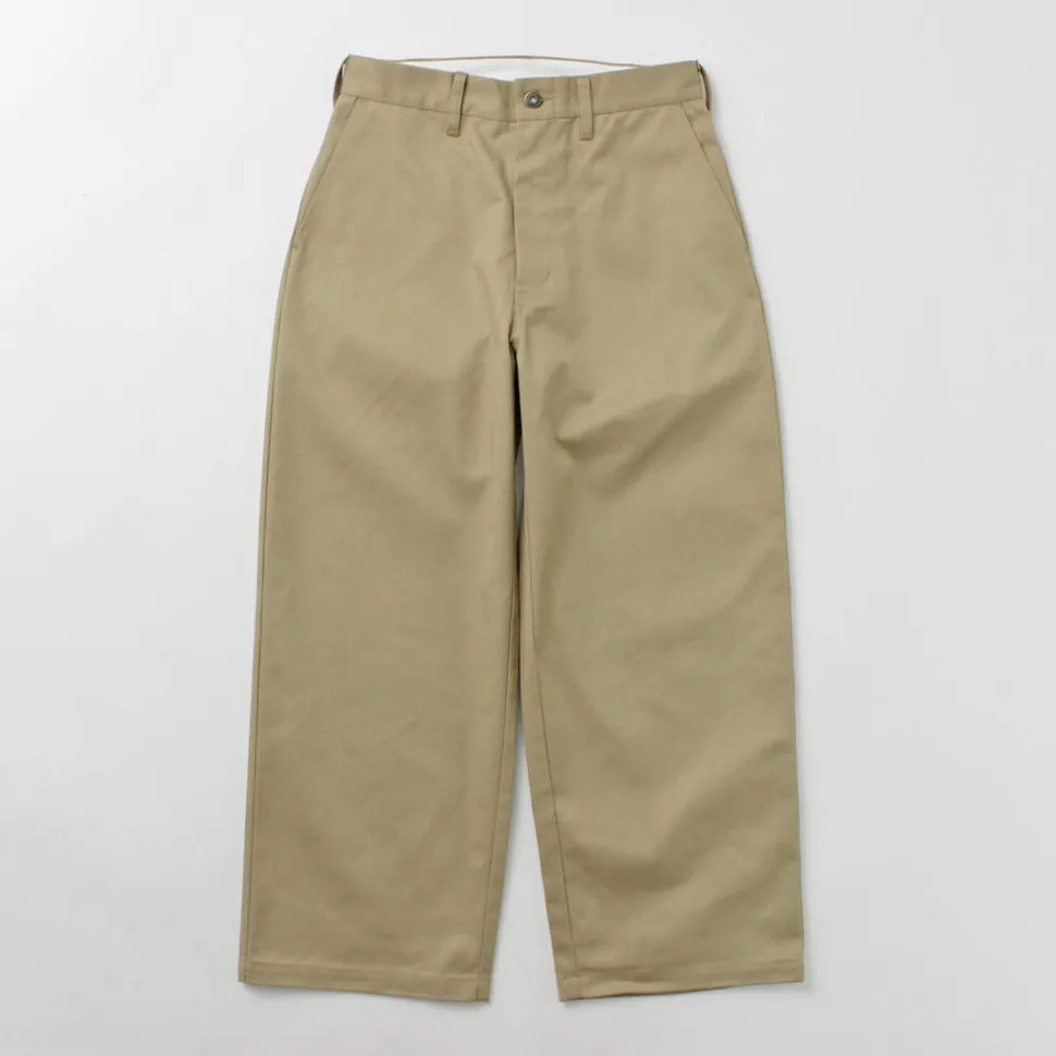 UNIVERSAL OVERALL / Heritage T/C Volume Trousers STONE CARVERE