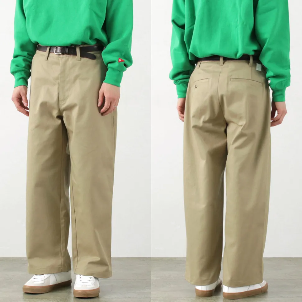 UNIVERSAL OVERALL / Heritage T/C Volume Trousers STONE CARVERE