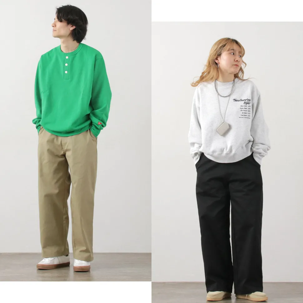 UNIVERSAL OVERALL / Heritage T/C Volume Trousers STONE CARVERE